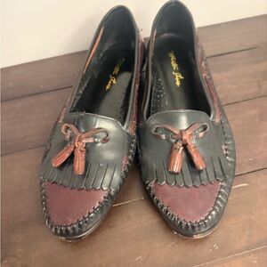Women's Black and Brown Loafers